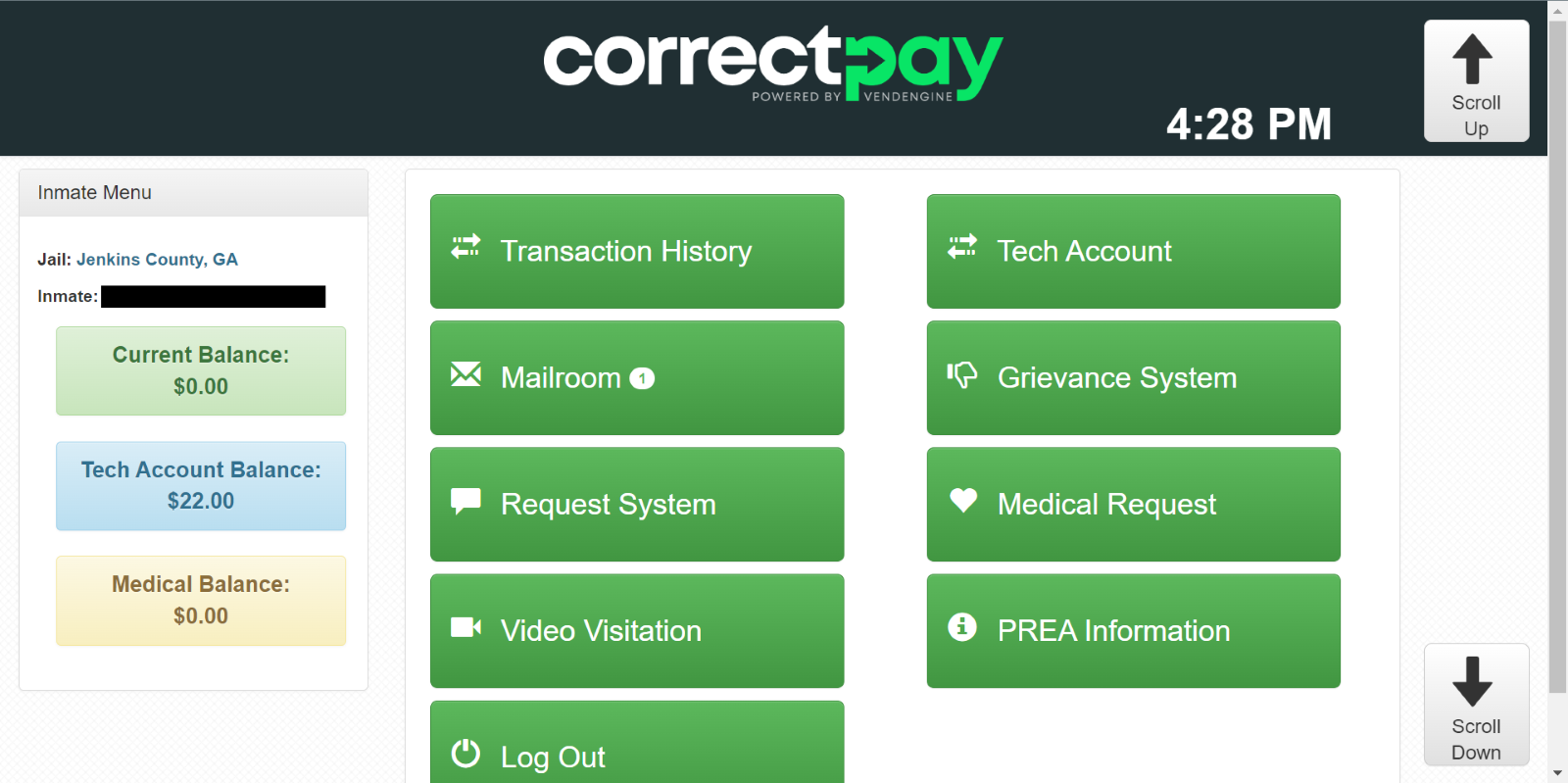 Personal vs. Inmate Tech Accounts CorrectPay